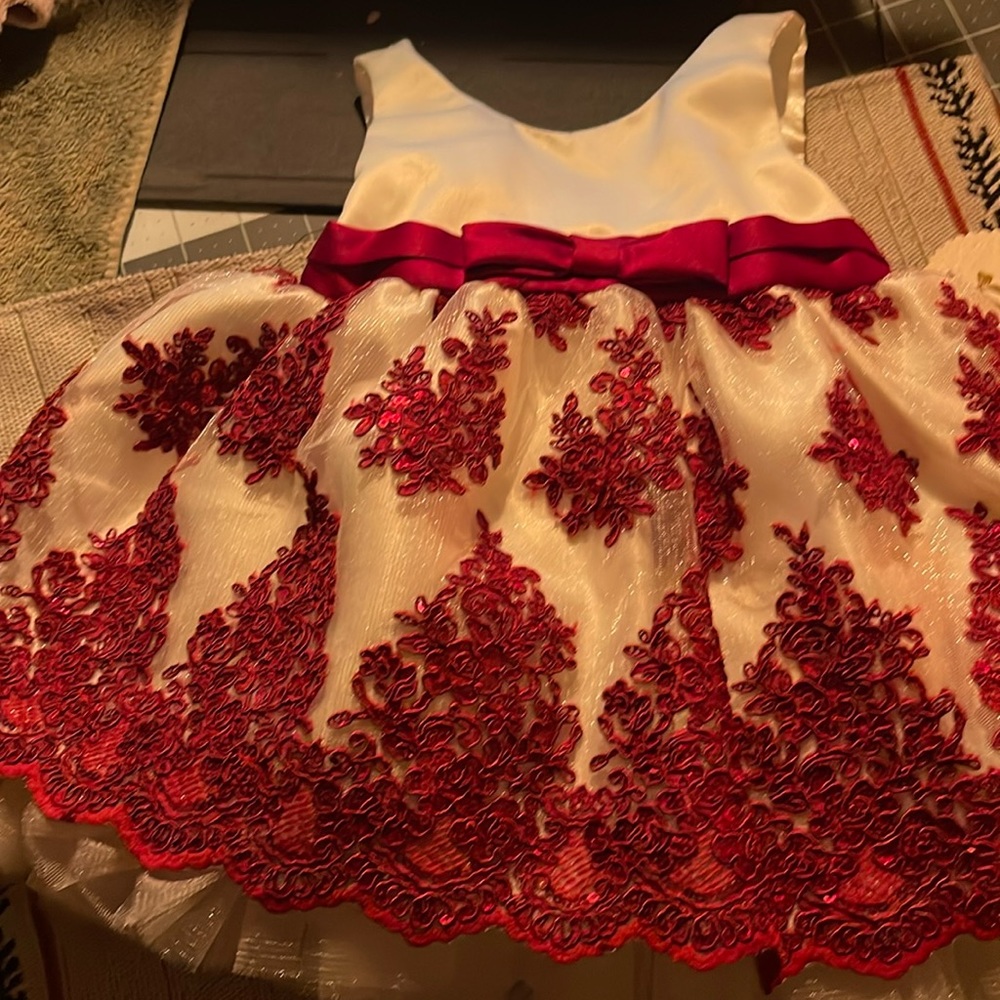 American Princess Dress with Floral Embroidery.
